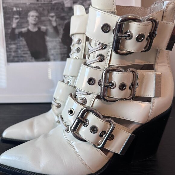 Jeffrey Campbell Caceras White Indie Sleaze Boots 7 - Picture 1 of 3